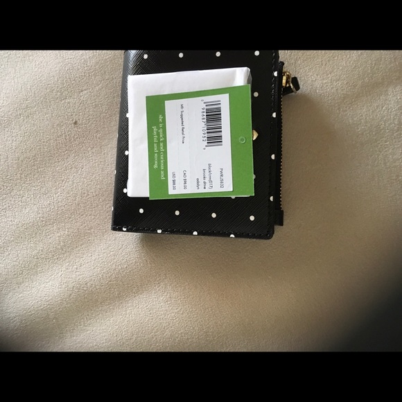 Kate Spade compact Wallet, black & white - Picture 5 of 5